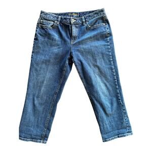 Ann Taylor Curvy Fit Cropped Jeans - Lindsay Waist Y2K Denim Sz 10